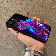 D-Demon Akaza S-Slayer Phone Case Cover Compatible With  17,16,15,14,13,12,Pro,Max,Plus,E,SE4,Air,Mini Black Soft Box, Cover Compatible With  17 Case,  17 Pro Case,  17 Pro Max Case