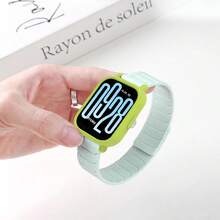 Silicone Strap+TPU Screen Protector For Redmi Watch 5 Active Band Soft Case Magnetic Band Full Cover Bumper For Redmi Watch 5 Lite Breathable Sports Band