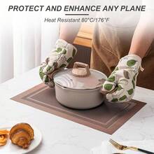 Washable Vinyl Placemats Set Of 4 For Indoor/Outdoor Use - H-simple Style-coffee-colored - View 10