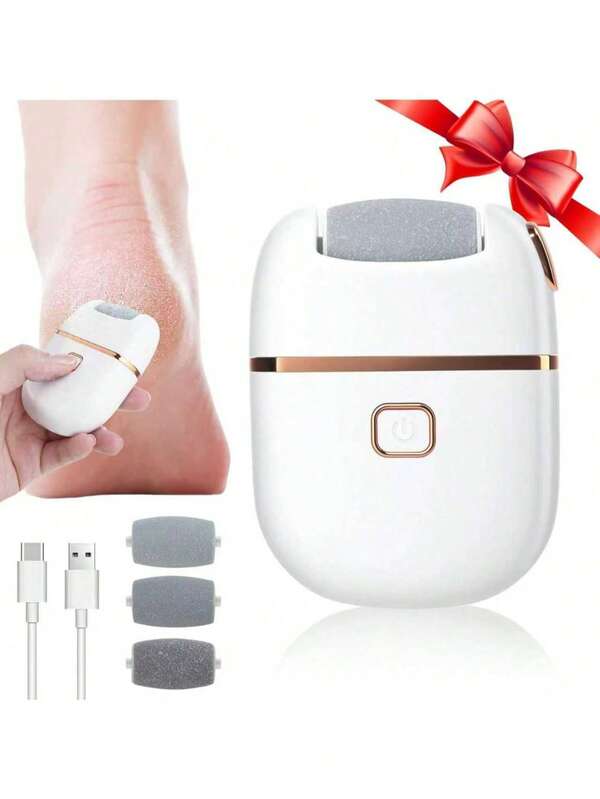 ملف قدم كهربائي، قابل للشحن عبر USB بسرعتين، أسطوانات قابلة للاستبدال، أداة إصلاح الكعب، مقشر قدم من الدرجة المهنية. مصمم خصيصًا للكعوب الجافة والمتشققة والندبات السميكة والجلد الميت. مناسب للرجال والنساء على حد سواء، يزيل بسهولة الجلد الخشن والمتصلب على القدمين. هدية مثالية لعيد الأم، عيد الأب، عيد الحب، أو عيد الميلاد.