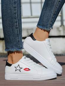 1 par de zapatillas deportivas de estilo coreano casual de suela baja para adolescentes, primavera 2025, versátiles y elegantes