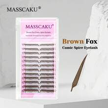 MASSCAKU 1pc Natural Looking False Eyelash, Suitable For Daily Makeup, Can Be Given As A Gift To Girlfriend - Black - View 15