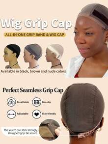 Adjustable Wig Cap For Secure Fit – Soft Breathable Elastic Bonnet With Hook And Loop Straps, Ideal For Wig Making, Daily Styling, Cosplay & Accessories Halloween; Lightweight Stretch Mesh For Comfort And Natural Look, Reusable Hair Accessory For Professional Or Home Coiffure - Multicolor - View 9