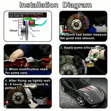4PCS Red 3D Style Front& Rear Car Disc Brake Caliper Cover Brake Accessories M+S - 預設 - 查看 6