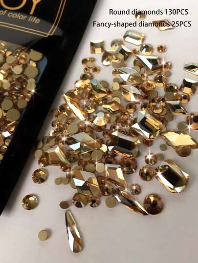 50 pièces Mini Charms à ongles en zircone transparente glacée - Super étincelant, strass à fond pointu pour décorations de manucure et pédicure DIY