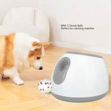 Interactive ball launcher, dog indoor and outdoor throwing toys, pet automatic tennis ball tosser - Gris - Ver 5
