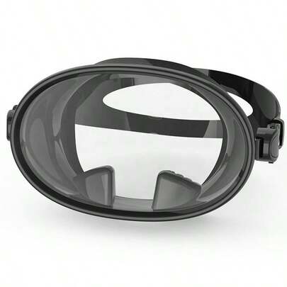 Equipamento de Mergulho Snorkel para Adultos - Máscara de Vidro Temperado Anti-Embaçante, Escudo de Silicone Oval, Adequado para Pesca Submarina, Mergulho Livre e Snorkel, Confortável de Usar com Visão Clara