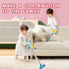 1 套儿童玩具吸尘器玩具套装，电动迷你吸尘器玩具套装，儿童角色扮演清洁玩具，吸力逼真，模拟真实声音，儿童友好尺寸，适合 3 岁以上儿童，非常适合生日、万圣节、圣诞节礼物 - 彩色 - 查看 7