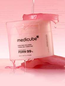 Medicube 鮭魚 DNA PDRN 粉紅膠原蛋白果凍化妝棉 | 韓國凝膠化妝棉 | 菸鹼醯胺、積雪草苷、視黃醇 | 舒緩、亮澤、改善膚色不均 | 韓國護膚品 | 70 片裝 (1 包) - 膠原蛋白棉片 - 查看 7