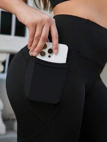 3 sztuki damskich spodni sportowych i do jogi z wysokim stanem i kieszeniami