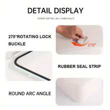 1pc Large Capacity Marine Deck Storage Box, Heavy - Duty ABS Material, Waterproof Boat Organizer;   Practical Nautical Style, White Color, Square Shape, Features Rotating Lid & Sealed Edge Detail. Waterproof & Secure Storage,Ideal For Storing Fishing Tackle, Boat Essentials On Yacht, Deck.   Marine Storage Solution Perfect For Year - Round Boating, Fishing Trips, Summer Water Activities & Great As A Gift For Boaters, Fishing Enthusiasts On Father's Day, Christmas, Boat Celebrations. (White) - 黑與白 - 查看 4