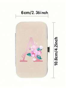 Bộ dụng cụ làm móng du lịch 7 món in họa tiết hoa và chữ cái, chữ A-Y màu hồng, hộp đựng dụng cụ chăm sóc móng dung tích lớn, bao gồm các dụng cụ bằng thép không gỉ, kìm cắt móng siêu sắc bén chống thấm nước, hộp đựng kìm cắt móng thiết kế cổ điển, thích hợp cho việc làm đẹp di động, du lịch, dã ngoại, trường nội trú và sử dụng tại nhà. - Nhiều màu - Xem 11
