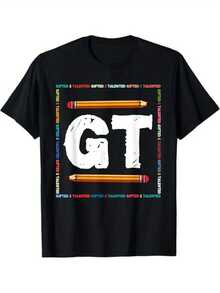 Camiseta de Regreso a Clases de Apreciación para Maestros Dotados y Talentosos.% Algodón. Regalo para hombres, mujeres, papá, mamá y amigos. Tallas S-. Negro - Negro - Ver 6