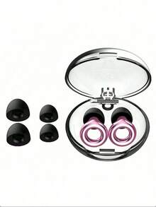 1 paire de bouchons d'oreille en silicone électroplaqué, haute fidélité avec annulation du bruit, convient pour le travail et les personnes sensibles au bruit, livré avec un étui de rangement et 4 tailles (XS, S, M, L) Bouchons d'oreille anti-bruit, meilleur cadeau pour les festivals et Noël - Multicolore - Voir 10