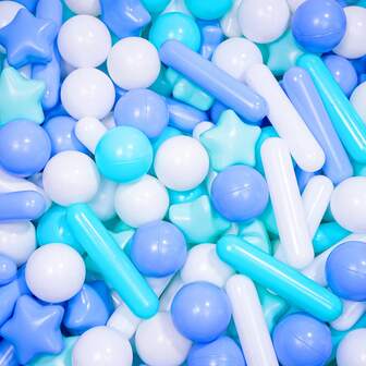 幼儿球池球，不含BPA和邻苯二甲酸酯，2.15英寸软塑料球，适合婴儿、儿童生日、泳池帐篷派对