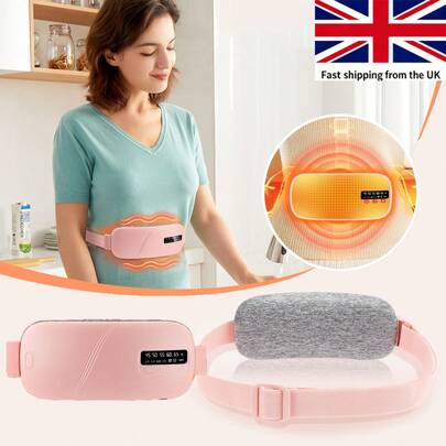 Menstrual Heating Pad, Cycle Heating Pad For Cramps, Hot Massage Stomach Heating Pad For Ladies And Girls To Relieve Pain, 5-Speed Hot, 4-Speed Vibrating, 2-Speed Timing Mode.The Best Gift For Women And Girls
