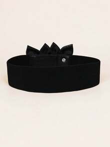 Boho Elegant Beaded Decor Tape Belt For Coats And Dresses Halloween Summer, School Fall, Autumn, Halloween CAT4 - 黑色 - 查看 4