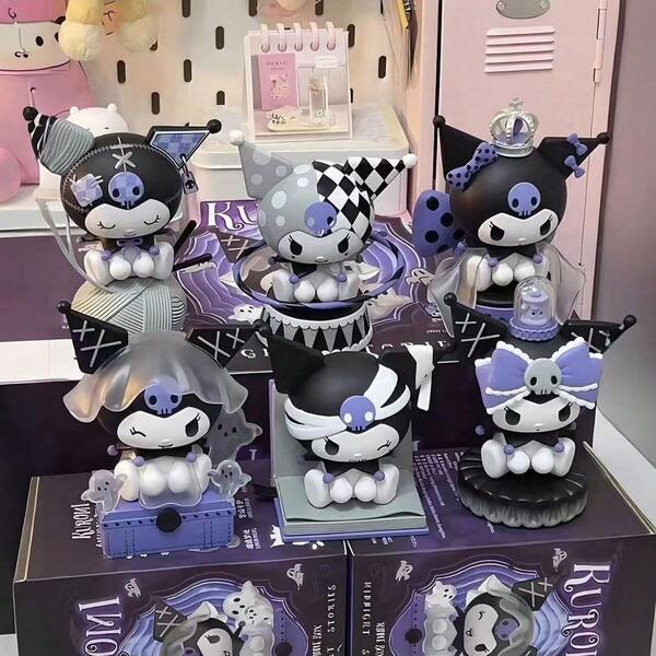 Sanrio Kuromi Midnight Tales Series Sanrio Blind Box Figurine, Suitable For Home Decor, Shelf Display, Office Desk Decor, Gifts, Party Decorations And Party Favors, Halloween And Christmas Decorations