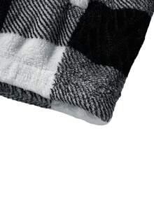 Men's Old Money Men Plaid Plush Quarter Zip Sweatshirt, Long Sleeve Top - Grey - View 9