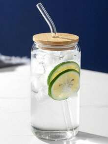 Christmas Gift Recommendation! Simple Transparent Cylindrical Large-Capacity Straw Glass With Lid - Multi-Purpose Drinking Cup For Hotel Restaurant Lemonade Milk Tea Cola, Office & Home Daily Use