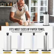 1个黑色金属郁金香造型厨房纸巾架，锻铁喷漆创意桌面纸巾卷分配器支架 - 鬱金香 - 查看 6