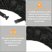 - Funda para Moto Cubre para Motoneta Impermeable Cubierta para Motocicleta Impermeable Accesorios Proteccin el Polvo, Escombros - SG - Ver 5