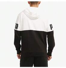 Puma New Men's Casual Sports Breathable Hooded Sweatshirt - Black and White - View 2