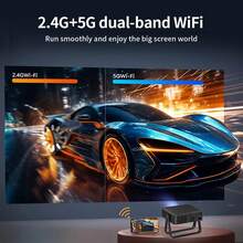 YJMOYE YJMOYE Projektor R2 tragbarer Mini-Autofokus 1080P 4K Smart Movie Projektor 360 ° Rotation Deckenprojektion 5G WiFi6 Kabellos Kino LED Raum Projektoren kompatibel mit IOS /Android Handy