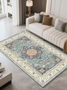 European Style Indoor Decorative Large Rug, Pearl Velvet Material Washable Bottom Indoor Carpet, Living Room Rug, Sofa Rug, Bedroom Rug, Non-Slip Bedside Mat, Dining Room & Kitchen Rug, Office Chair Pad, Entrance Mat, Outdoor Picnic Mat, Outdoor Camping Blanket - Multicolor-4 - View 6