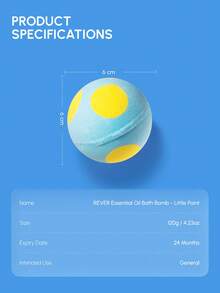 Rever كرة استحمام فوارة 120 جرام، قنبلة استحمام بزيوت أساسية