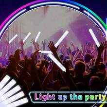 LED Foam Glow Sticks Party Packs - Multi-Color Flashing (Green/Blue/Red/Purple), Easy-Grip Design | Glowing Supplies For Christmas, New Year, Weddings, Carnivals & Concerts - trắng - Xem 3