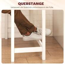 HOMCOM Bartisch, Eichenoptik, kompakt, Platz für 2 Personen, Naturholz+Weiß