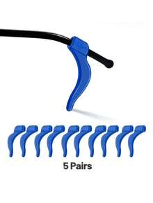 2/5 Pairs Soft Silicone Anti-Slip Ear Hooks, Eyeglass Temple Tip Covers | Secure Fit, Non-Slip, For Sports/Fashion Glasses/Reading Glasses - Multicolor - View 13