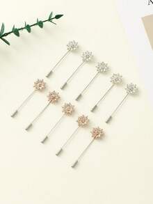 10 sztuk Moda Kobiety Dwuwarstwowy Kryształ Alfabet Szalik Pin Do Codziennego Noszenia Akcesoria Kobiety Broszka