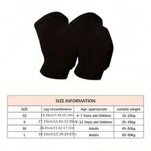 1Pair Sports Compression Knee Pads Elastic Knee Protector Thickened Sponge Knee Brace Support For Dancing Workout Training, Sports Knee Pad Breathable Elastic Knee Protector Dance Yoga Football Knee Brace Anti-Slip Compression Fitness Knee Pad - Black - View 14