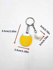1pc Creative Cute Mini Table Tennis Racket Keychain Paddle Ping Pong Pendant Keyring Bag Ornament For Men Women Car Trinket Gift