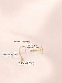 2pcs 925 Sterling Silver Nose Rings, 1.5mm Small Crystal, 24 Gauge Nose Studs