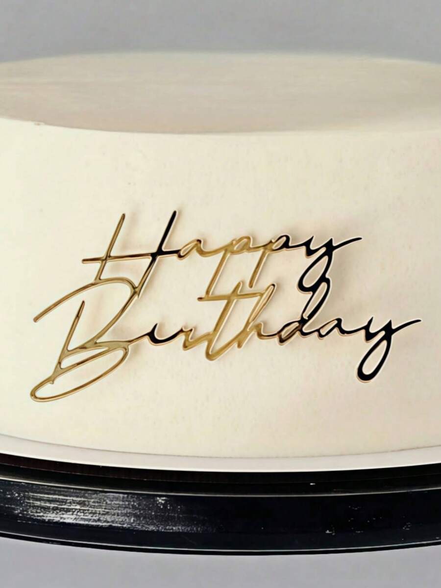 1 قطعة/3 قطع "عيد ميلاد سعيد" من PMMA كتل تزيين الكيك، ديكور حرفي حديث لأعلى الكيك، هدية تزيين كيك عيد الميلاد، تزيين الكيك، تزيين كيك قابل للتركيب، تزيين الخبز، مستلزمات الخبز، مستلزمات الكيك، أساسيات مطبخ الأثاث، هدايا المناسبات - الذهبي - مشاهدة 1