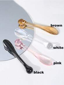 3 Packs Makeup Spatula, Cream Mask Blender Spoon DIY Beauty Tools Roller Cosmetic Accessories Mask Eye Massager Roller Eye Cream Face Cream Eye Roller Make Up Spatula Face Cream Woman Accessories Eye Fatigue Relief Massager