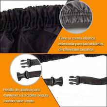 Funda para Bicicleta Moto Impermeable al Aire Libre Cubierta Resistencia al Agua Proteccin Polvo Viento Sol con Orificio de Bloqueo Antixido Funda para Vehculos, Bicicleta de Montaa, Carrectera, Pista, Moto Deportivo - Bicicleta - Ver 6
