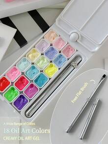 MORDDA 18 Colors Patting Glue Smudge Canned High Saturation Popular Semi-Solid Nail Polish Glue Women's Salon Manicure DIY - 彩色 - 查看 4