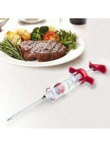 1pc Kitchen Seasoning Syringe - 紅色 - 查看 1