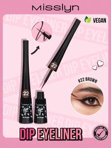 MISSLYN-Dip Eyeliner 1Pc Eyeliner Pencil, Liquid Eyeliner, Long Lasting Eyeliner, Creamy Eyeliner Gel, Waterproof And Sweat-Proof Eyeliner Gel, Matte Eyeliner Gel, Smudge-Proof Eyeliner, Nourishing Eyeliner, High Pigment Eyeliner, Color Liquid Eyeliner, Y2K Eye Shadow, Cosplay, Valentine'S Day, Winter, Y2K Makeup Party, Holiday, New Year Cosmetic, Cosplay, Halloween, Pumpkin, Trick Or Treat, Oct 31st, Ghost