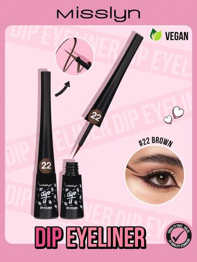  MISSLYN-Dip 眼线笔 1支装，液体眼线笔，持久眼线笔，顺滑眼线凝胶，防水防汗眼线凝胶，哑光眼线凝胶，防晕染眼线笔，滋养眼线笔，高显色度眼线笔，彩色液体眼线笔，Y2K 眼影，角色扮演，情人节，冬季