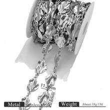 1m Stainless Steel 18K Gold-Plated Flower And Heart Multi-Element Handmade Chain Chains DIY Charm Jewellery Making Chain Stainless Steel Chain Woman's Stainless Steel Jewellery Making Accessories Stainless Steel Ladies' Jewellery Accessories Accessories Suitable For Ladies' Daily Wear - Chain - View 21