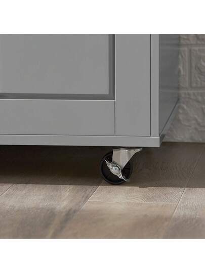 SoBuy Sideboard On Wheels Kitchen Trolley Microwave Cabinet Storage Dresser Approx. 88.5 89 40 Cm FSB78 view 5