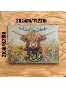 2026 Clever & Humorous Wall Calendar - Cats & Friends Wall Calendar - Amusing Cat Selfie Series, 12 Monthly Photos, Perfect Gift For Cat Lovers - Highland Cow Wall Calendar - Scottish Cow Daily Planner, Annual Organizer With Monthly Notepad, Suitable For Home Office Decor & Animal Lover Gifts, Showcase Personalized, Innovative Daily Planner With Memo, Dual Use Home & Office, Christmas Countdown - Multicolor - View 11