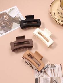 1 pieza Clip de garra cuadrado de moda para mujer, accesorio de cabello para moño medio, elegante y versátil, pinza de cabello de invierno