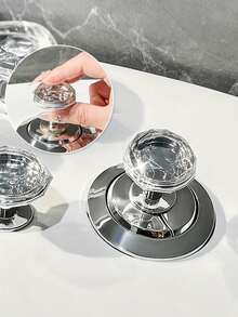 1个卡通花卉造型马桶冲水把手，花朵造型马桶冲水按钮，马桶水箱按钮，花朵造型马桶搋子，马桶冲水按钮按压工具，创意花朵抽屉柜拉手 - 轻松按压，时尚浴室配件，增添优雅氛围，适合长指甲设计