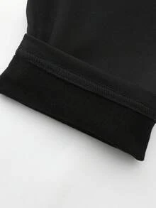 Lynfun Plus Size Women's Thickened Thermal Lined Solid Color Leggings – High-Waisted Slim-Fit Yoga Pants For Autumn/Winter Exercise & Daily Warmth